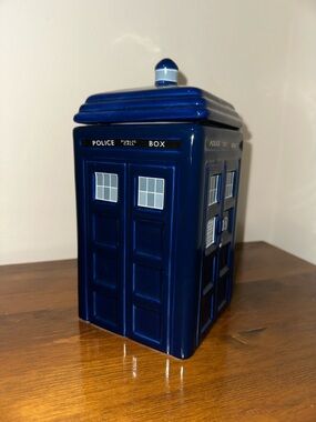 Dr Who Police Box Ceramic Canister